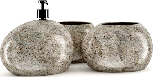 Stone Bathroom Fixtures 3D Model