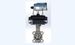 Burkert Type 8802, DN50 Butterfly Valve with pneumatic controller and electric actuator