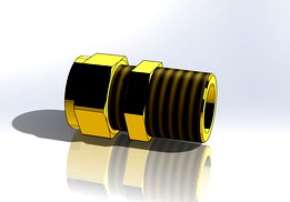 Compression fitting straight G1/2" - Ø15 male
