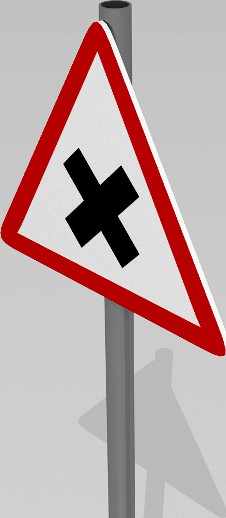 Road junction sign