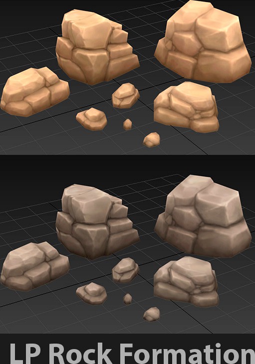 Low Poly Rock Formation