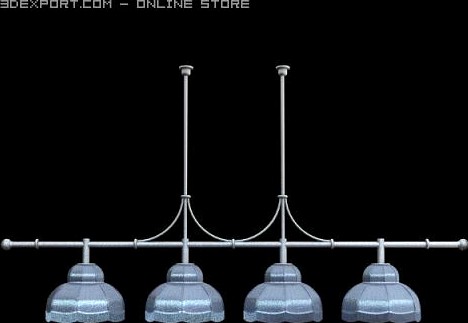 Billiard Table Light Fixture 3D Model