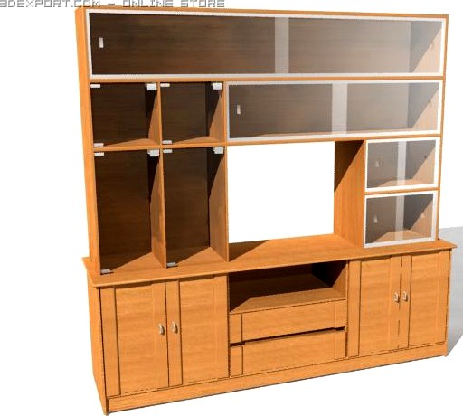 90s display cabinet 3D Model