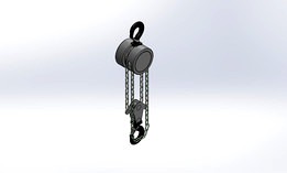 Crane Hook with Chain Assy Modeling