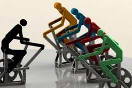 The Slender Buddies - excercise bikers (K'nex Solar)