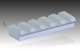 56,81mm long Picatinny Rail with 5 recoil grooves