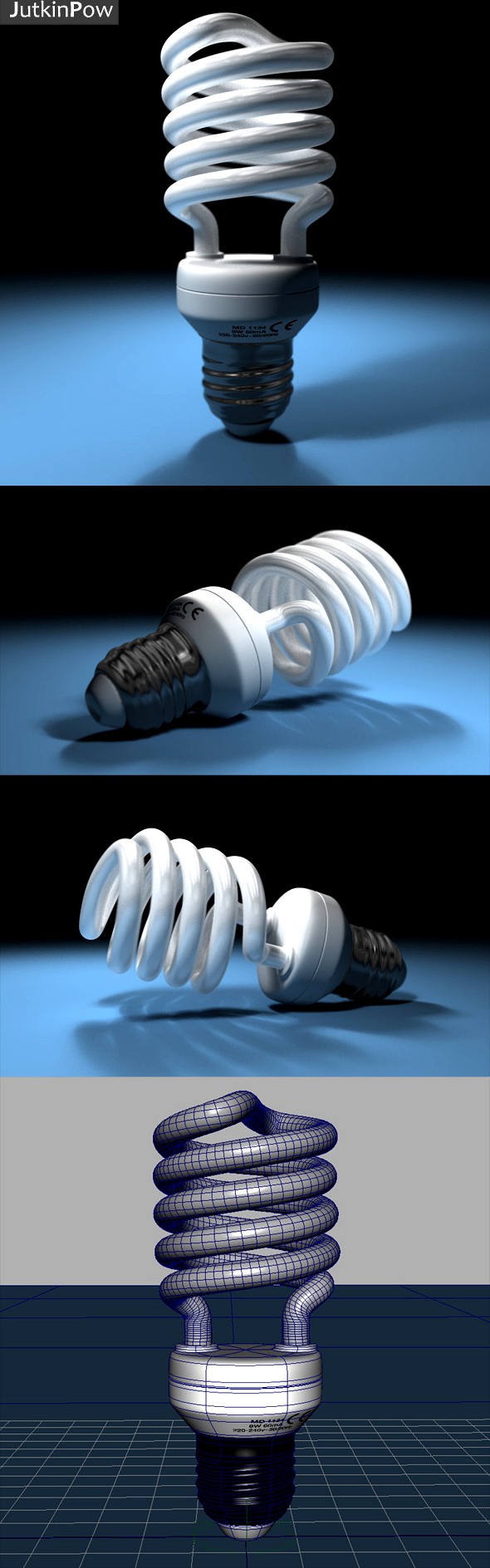 Photorealistic Compact Fluorescent Bulb