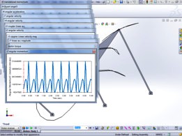 Stephenson III Six-Bar mechanism plus motion study analyses & spreadsheet data