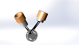 Simple Animation of V-twin Pistons