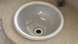 Cuba de sobrepor em porcelana 310 mm (top mount porcelain lavatory sink)