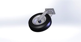 Swivel Wheel, 12" Dia, 3.5" wide rubber wheel, 750Lbs MAX