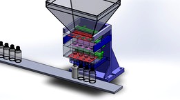 Granule filling station.