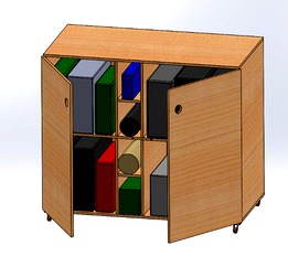 Tool Cupboard, with magnetic latches