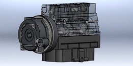 Engine with Cylinder Block