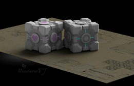 Weighted Companion Cube - Portal 1 - 1:1 Scale