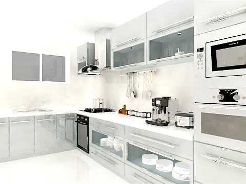 Photorealistic Kitchen Scene 0005 3D Model