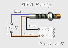 How to connect proximity sensor to relay