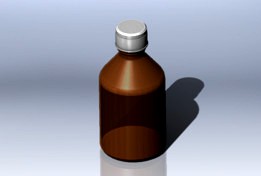 Medicine drug glass bottle