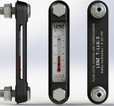 Fluid Level Gauge with Thermometer