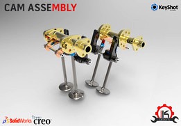Motor Cycle Engine Internal Setup -  Desmodromic Valve System-Cam Assembly