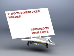 F-15D Military Jet Business card holder, 3d puzzle, metalcraftdesign