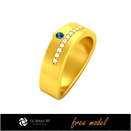 3D CAD Wedding Ring - Free 3D Model