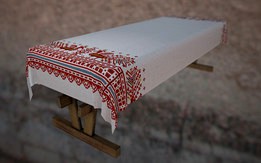 Table with cloth