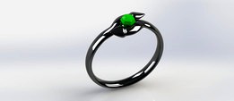 Snake ring with stone