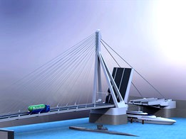 Cable-stayed bridge "The Swan"