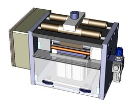 Hot plate press to melt labels onto flat plastic