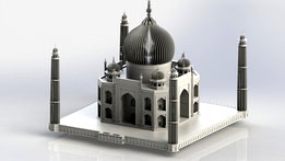 The Taj Mahal, Sheet metal puzzle, 3d puzzle, metalcraftdesign