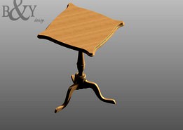 TILT-TOP TRIPOD COFFE TABLE