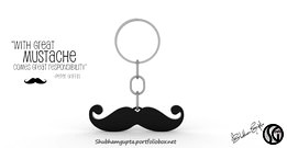 Mustache Keychain