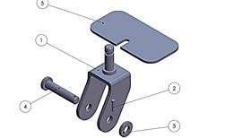 assembly of hook/polt/pin/washer/hook hanger