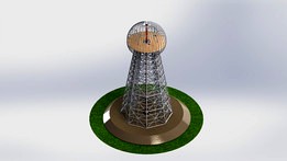 Tesla Tower Wardenclyffe Tower, Sheetmetal puzzle, 3d puzzle, metalcraftdesign