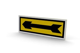 rotation direction arrow sticker