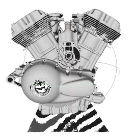 Harley-Davidson V-Rod VRSC Engine (scan to solidworks)