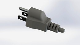 AC Power Cord (Electric wire plug end) - Three Prong grounded