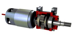 Motor with planetary gearbox