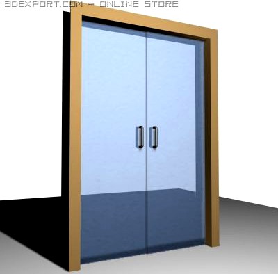 Glass Pull/push door 3D Model