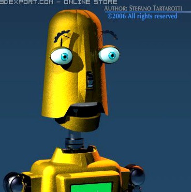 Comic robot 3D Model