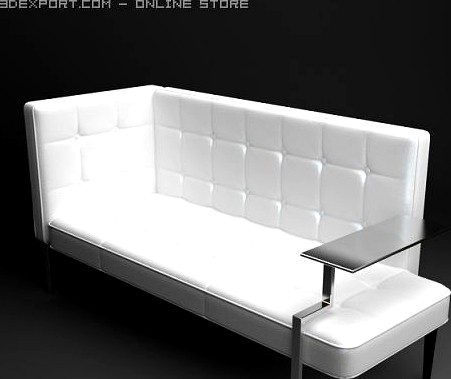 Settee contemporary style 3D Model