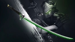 Genji, katana and shuriken