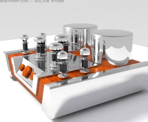 Vacuum tube amplifier 02 3D Model