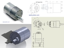 Pololu 37Dx52L mm with 64 CPR Encoder