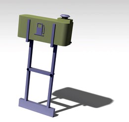 Fuel tank with stand