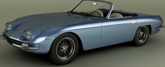 Lamborghini 400 GT convertible 3D Model