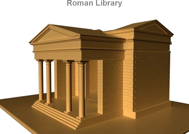 Roman Library 3D Model