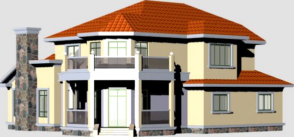 Villa 120 3D Model