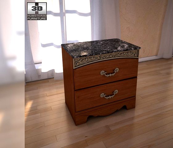 Ashley Fairbrooks Estate Panel nightstand 3D Model